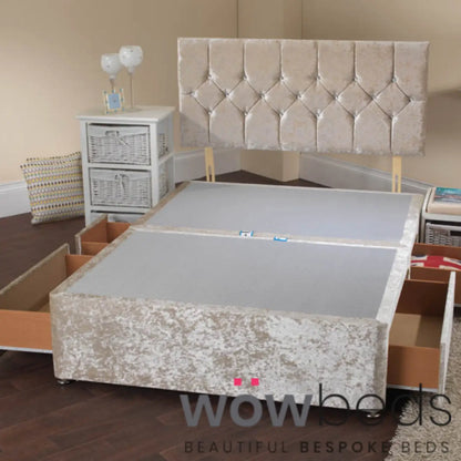 Crushed Velvet Divan Base Only