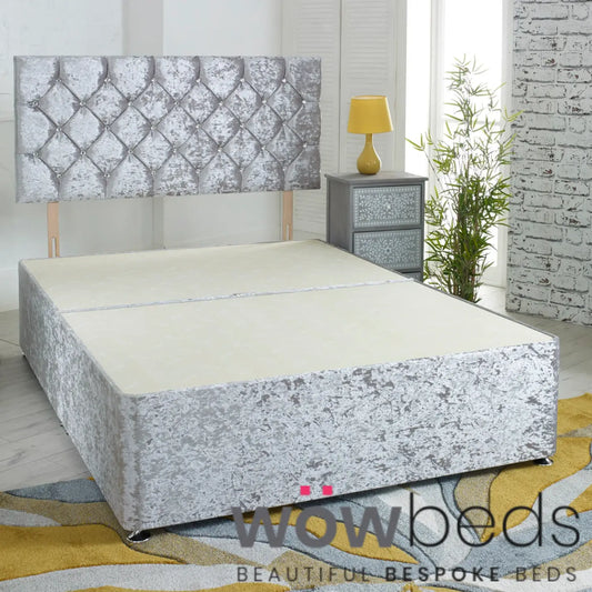Crushed Velvet Divan Base Only